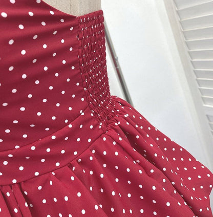 Halter Dotted Peplum Padded Top