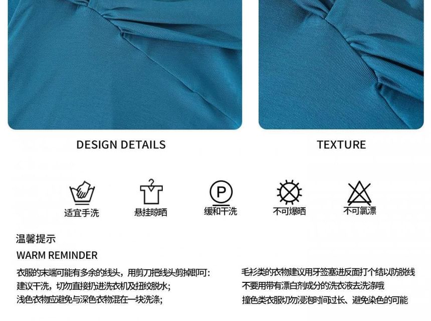 Off-Shoulder Long Sleeve Slim Fit Tee