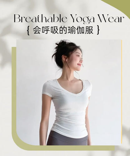 Short Sleeve V-Neck Plain T-Shirt