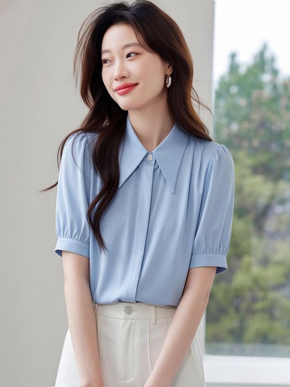 Button-Up Short Sleeve Classic Shirt