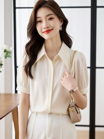 Button-Up Short Sleeve Classic Shirt