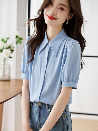 Button-Up Short Sleeve Classic Shirt