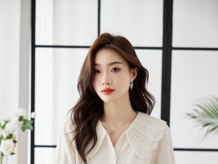 Collared Button-Up Short Sleeve Blouse