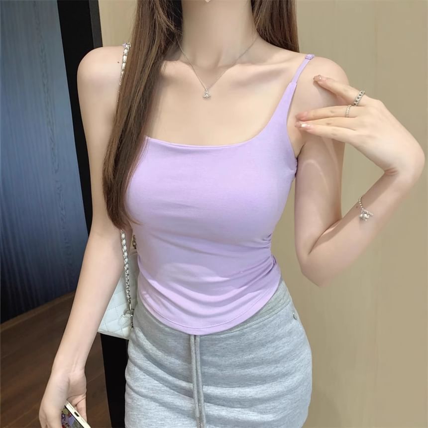 Square Neck Simple Camisole Top