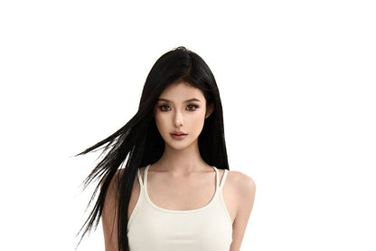 Crop Camisole Top with Scoop Neck