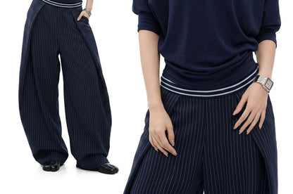 Halter Neck Striped Top Set with T-Shirt