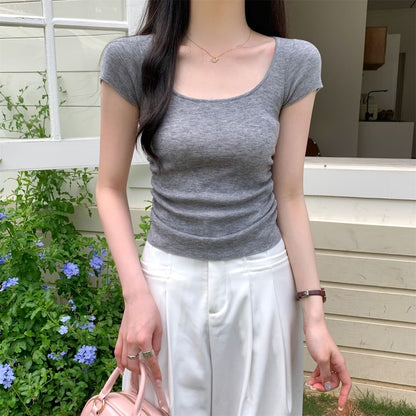 Mid Rise Washed Denim Maxi A-Line Skirt