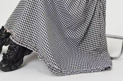 High Waist Ruffle Maxi A-Line Skirt