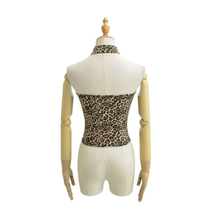 Leopard Print Halter Camisole Top