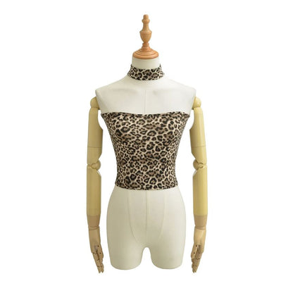 Leopard Print Halter Camisole Top