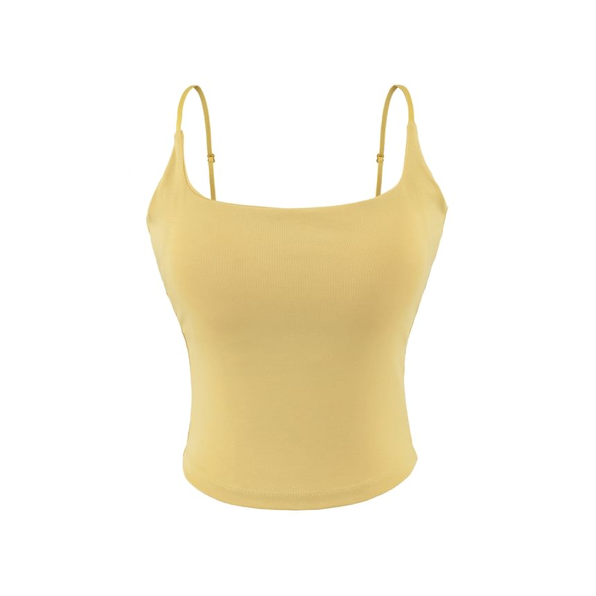 Spaghetti Strap Scoop Neck Crop Camisole Top