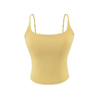 Spaghetti Strap Scoop Neck Crop Camisole Top