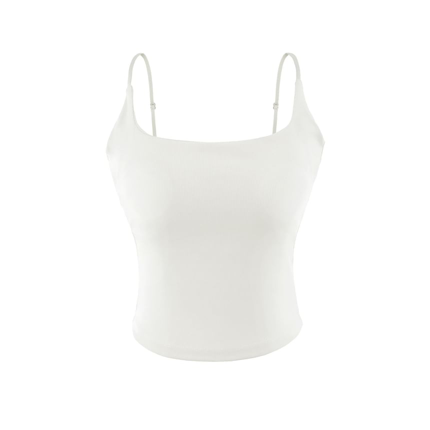 Spaghetti Strap Scoop Neck Crop Camisole Top