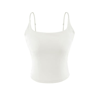 Spaghetti Strap Scoop Neck Crop Camisole Top