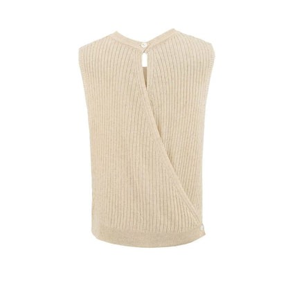 Ribbed Knit Round Neck Top