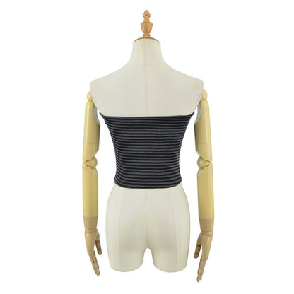 Striped Sleeveless Crop Tube Top