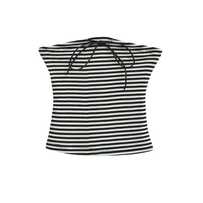 Striped Sleeveless Crop Tube Top