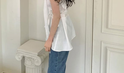 Ruffled Asymmetrical Wrap Camisole Set with Sash