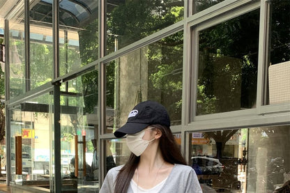 Two-Tone Mock Layer V-Neck Short Sleeve Tee