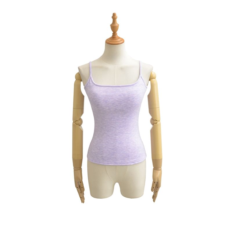 Scoop Neck Padded Camisole Crop Top