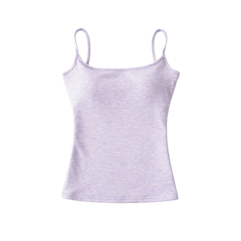 Scoop Neck Padded Camisole Crop Top