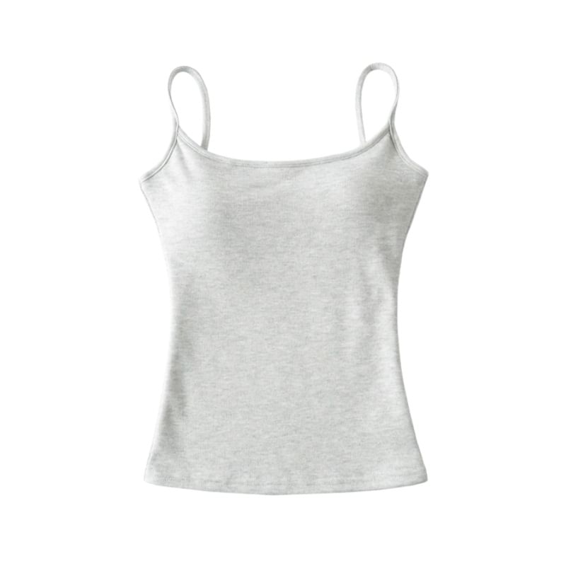 Scoop Neck Padded Camisole Crop Top