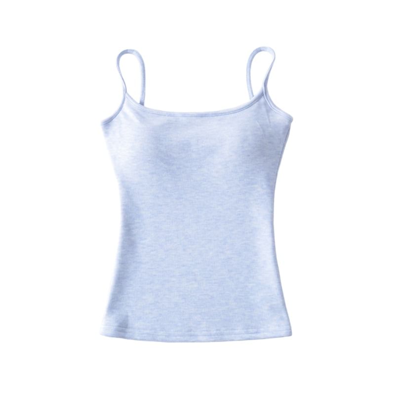 Scoop Neck Padded Camisole Crop Top