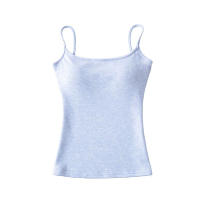 Scoop Neck Padded Camisole Crop Top