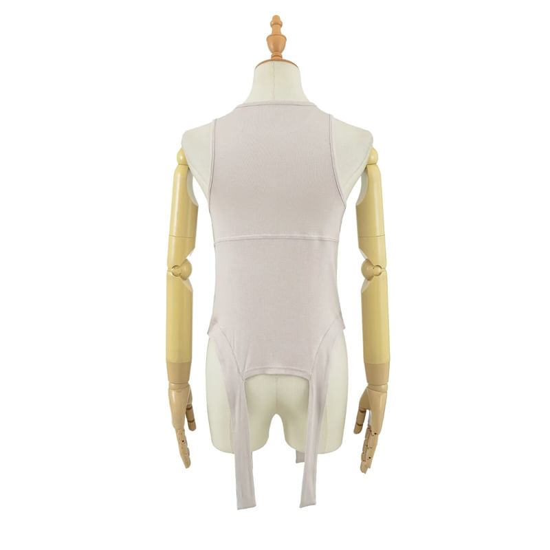 Crew Neck Slim Fit Crop Tank Top