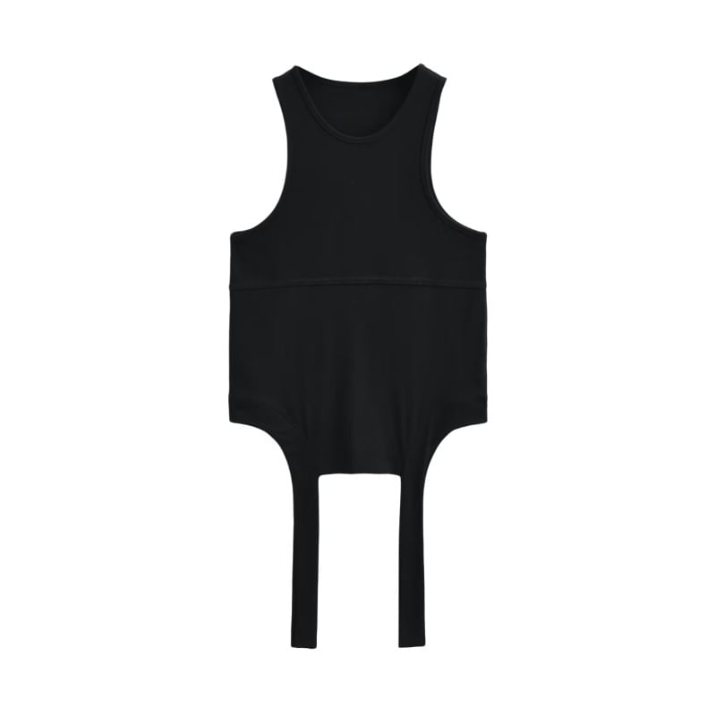Crew Neck Slim Fit Crop Tank Top