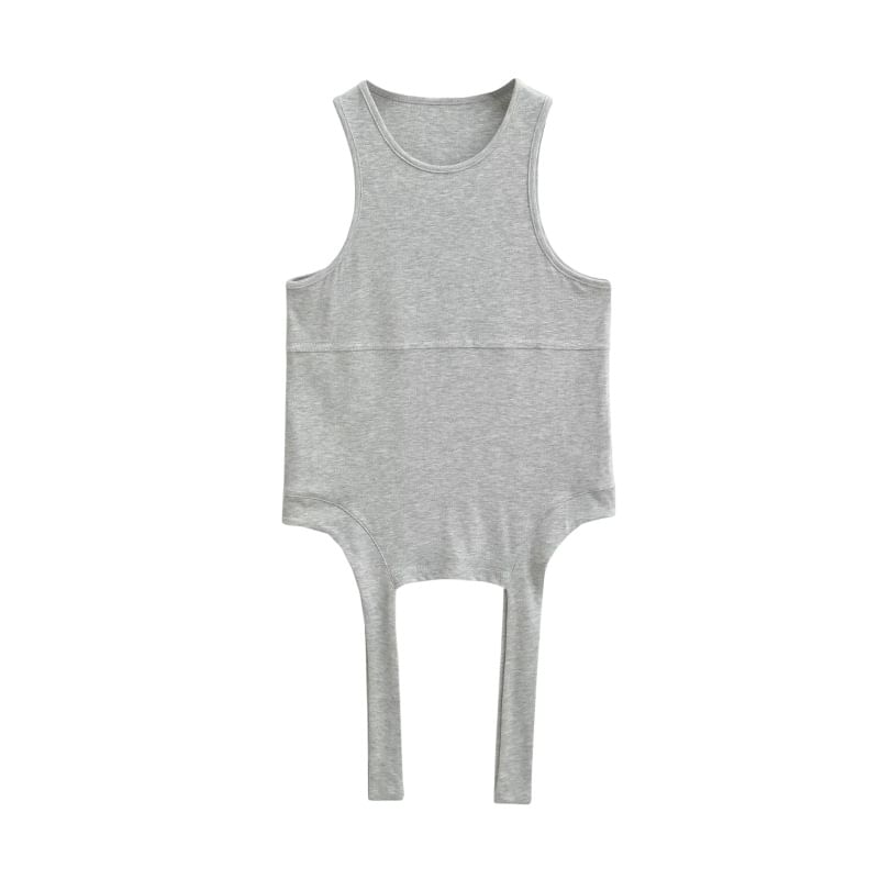 Crew Neck Slim Fit Crop Tank Top