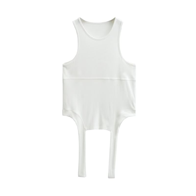 Crew Neck Slim Fit Crop Tank Top