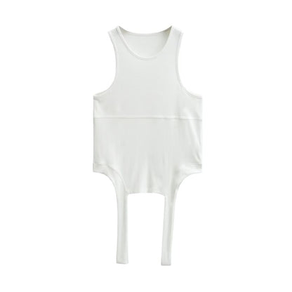 Crew Neck Slim Fit Crop Tank Top