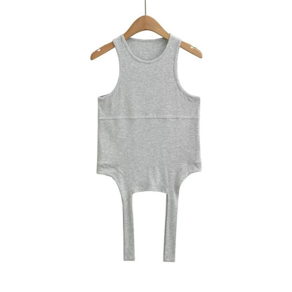 Crew Neck Slim Fit Crop Tank Top