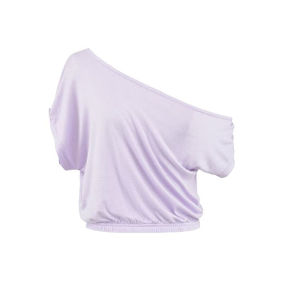 Off-Shoulder Short Sleeve Crop Tee