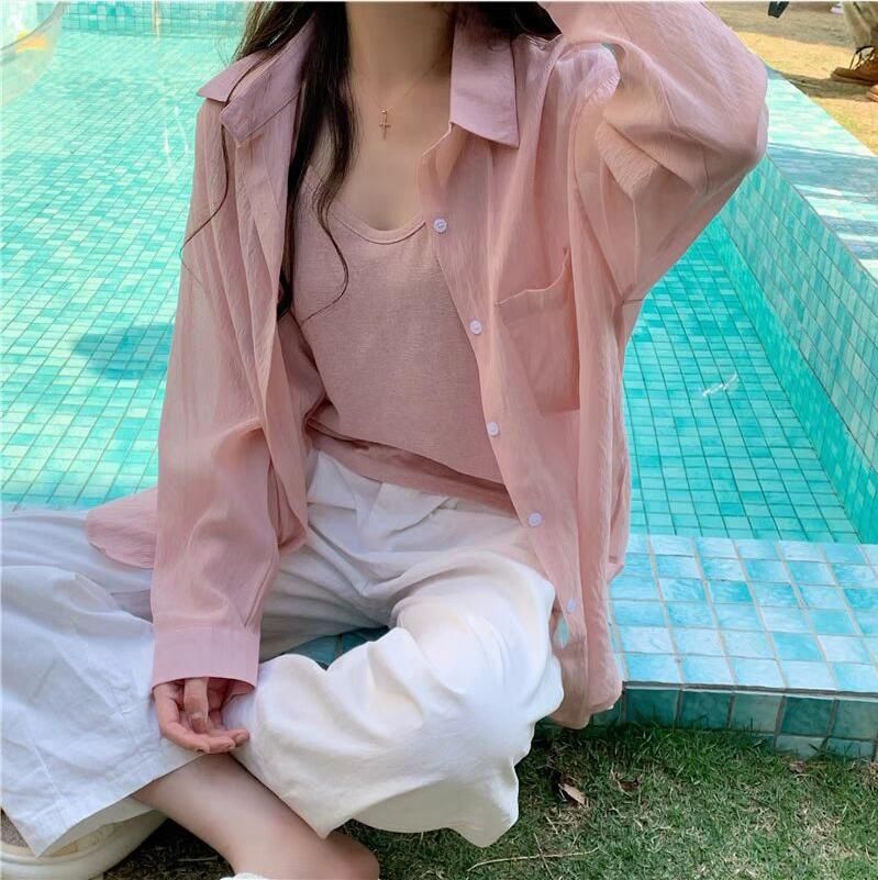 Long Sleeve Collared Button Up Shirt
