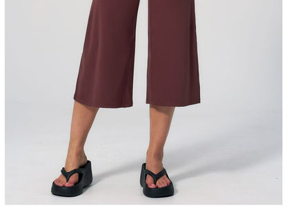 Cropped Camisole & Wide Leg Capri Pants Set