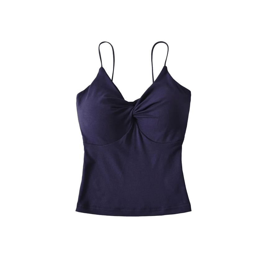 V-Neck Plain Knotted Camisole Top