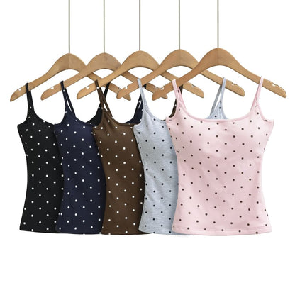 Polka Dot Scoop Neck Camisole
