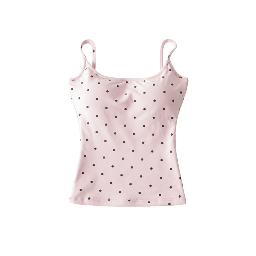 Polka Dot Scoop Neck Camisole