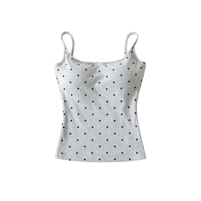 Polka Dot Scoop Neck Camisole