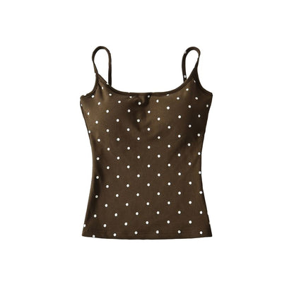 Polka Dot Scoop Neck Camisole