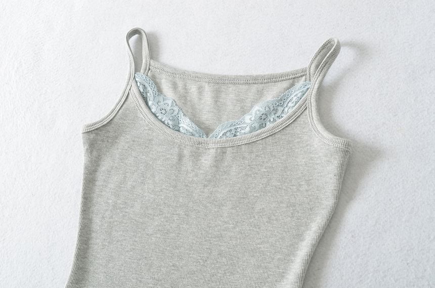 Lace Trim Spaghetti Strap Camisole