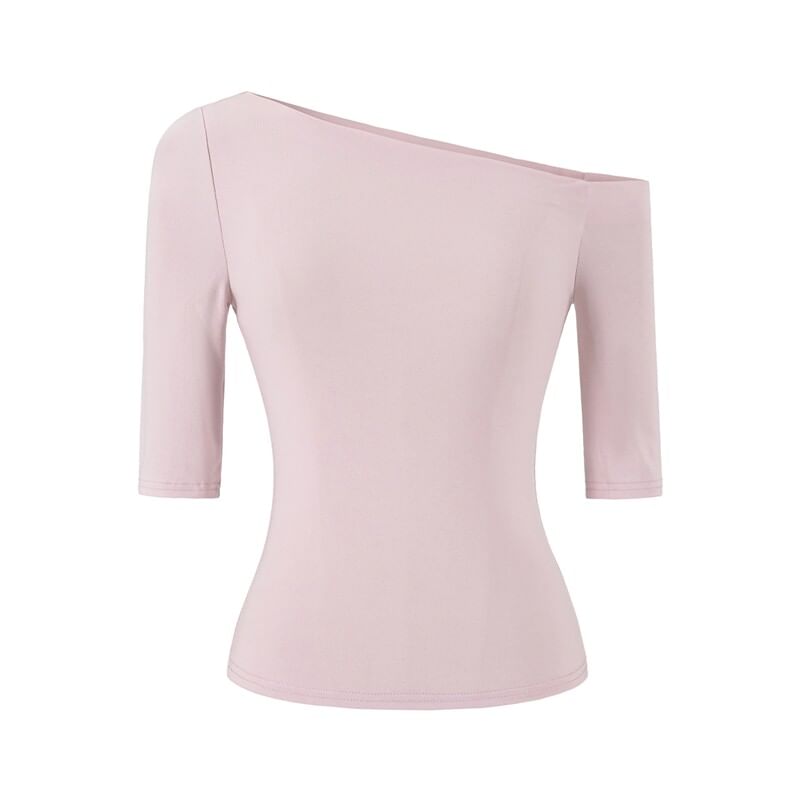 One Shoulder Elbow Sleeve Top