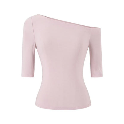 One Shoulder Elbow Sleeve Top