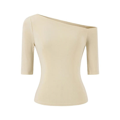 One Shoulder Elbow Sleeve Top