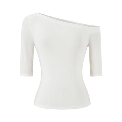 One Shoulder Elbow Sleeve Top