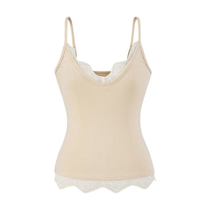 Lace Panel V-Neck Camisole