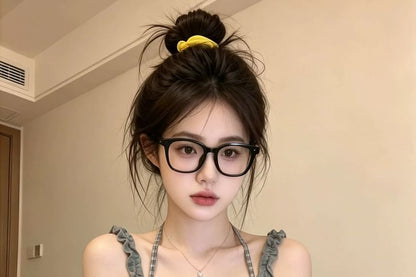 Halter Plaid Bow Mock Two Piece Camisole Top