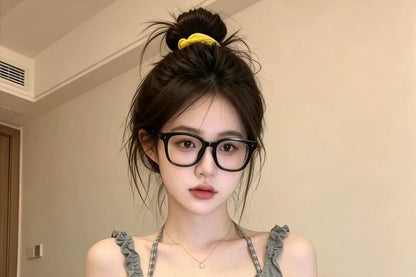 Halter Plaid Bow Mock Two Piece Camisole Top